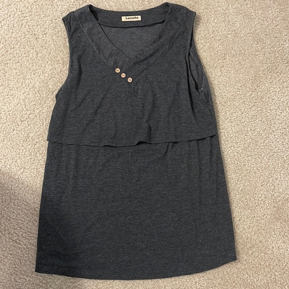 Nursing tank, lifts from middle for nursing-Large